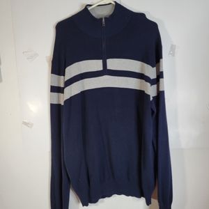 Mens Tommy Hilfiger Cotton Zip Neck Sweater Size XL